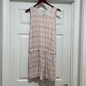 LOFT Pink and White Romper